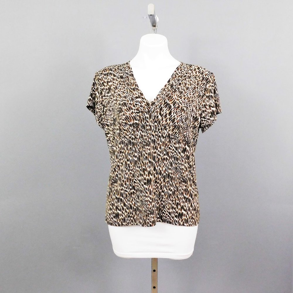 Worthington Women Shirt Brown Black PXL